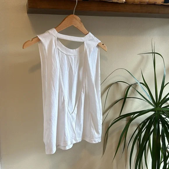 ALL SAINTS white cotton blend muscle tank top - Picture 4 of 6